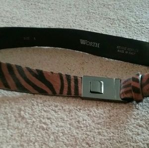 Worth amimal print belt